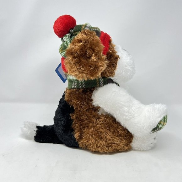 St. Jude St Bernard Puppy Quinn Gentle Treasures Plaid Hat & Scarf 2021 - Tags - Picture 2 of 7